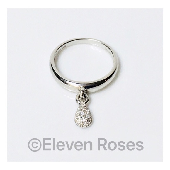 14k Gold Diamond Charm Dangle Ring